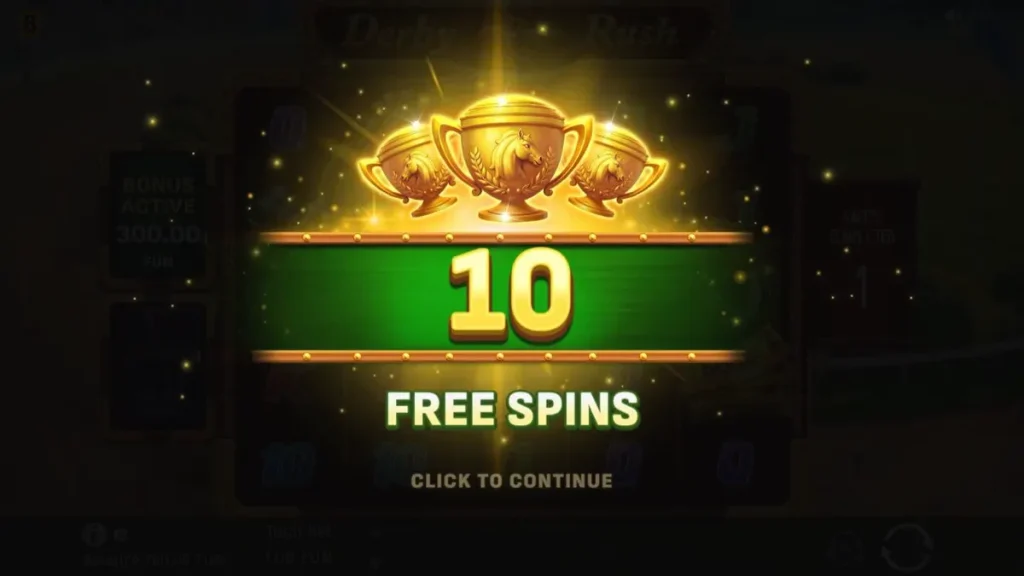 Derby Rush سلاٹ گیم کا ایک منظر